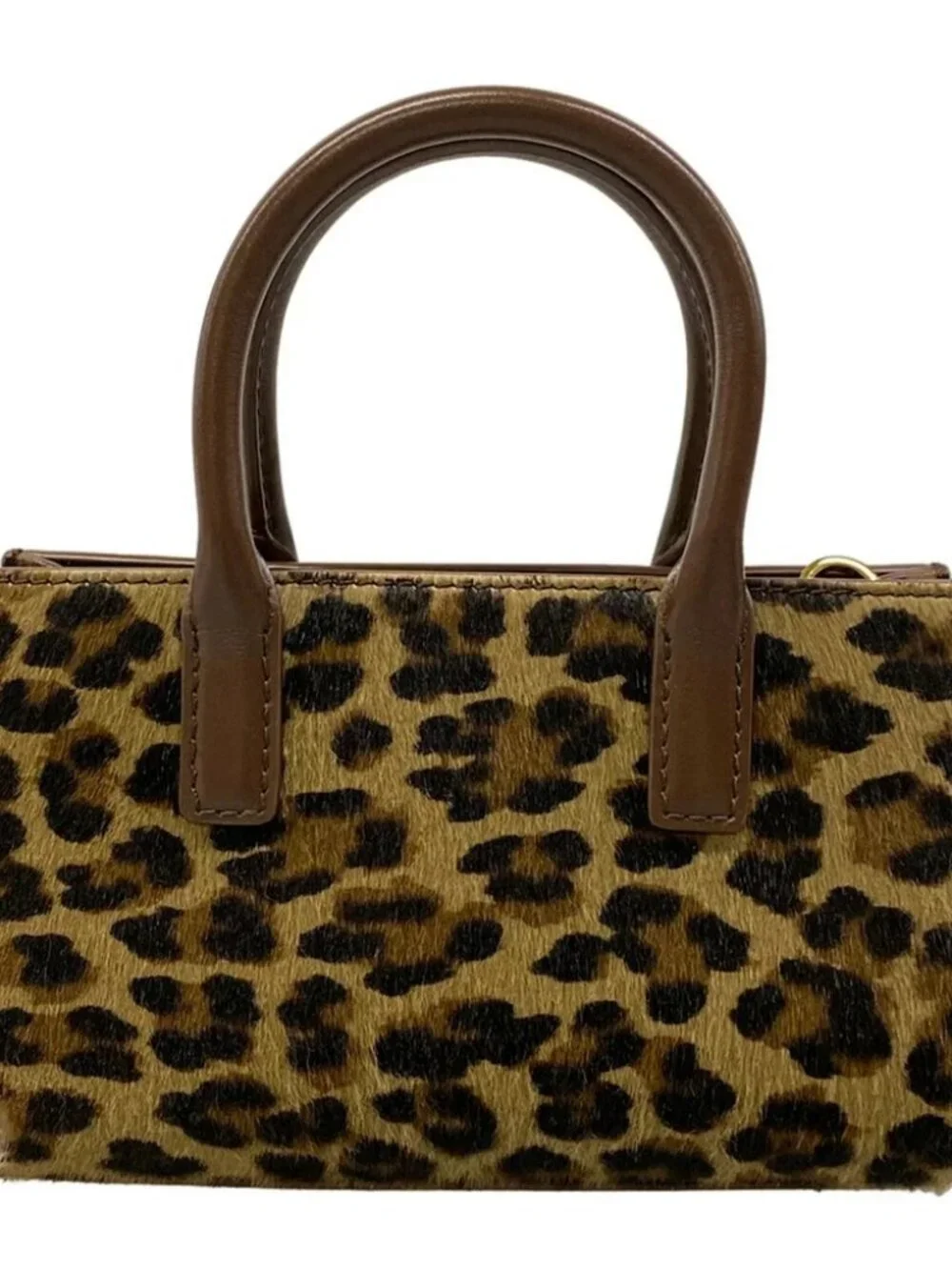 VERSACE Medusa '95 1015820 Brown Dark Brown Black Unborn Calf Leather Handbag